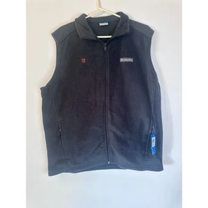 NWT Columbia Men’s Steens Mountain Fleece Vest L Navy Blue AM1355 - Picture 1 of 8