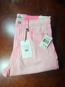 NUEVO CON ETIQUETAS: Pantalones de mezclilla ajustados Molly de cintura alta Jordache cintura para mujer talla 28 rosa apedreado de colección - Imagen 1 de 10