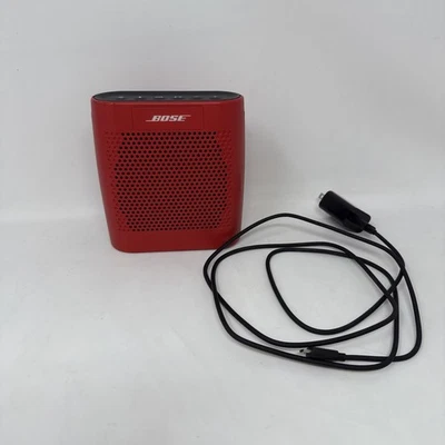 Bose SoundLink Bluetooth Speaker Color Red With USB Cord & Adapter 415859 Works! - Image 1 of 4