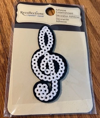 Pegatina de clave de agudos recuerdos con lentejuelas álbum de recortes artesanía para hacer tarjetas nueva en paquete Foto 1 de 2