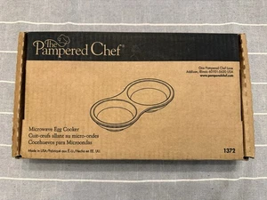 Pampered Chef Stoneware Microwave Egg Cooker 1372 NEW IN BOX - Picture 1 of 5