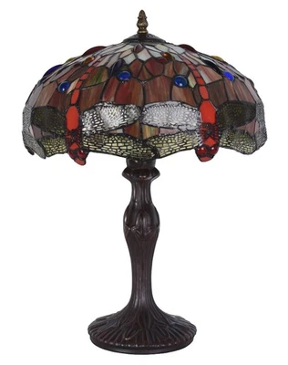 Dragonfly Lamp Tiffany Style Table Light Antique Light Art Nouveau Table Lamp - Image 1 of 4