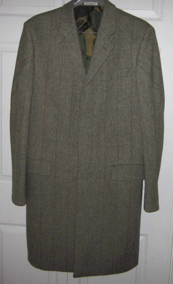 British Designer Oliver Spencer Mens Charcoal Gray Wool Dress Overcoat Coat 42 - Image 1 of 1