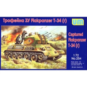 UNIMODELS UM 254 Plastic scale models kit Scale 1:72 Captured Flakpanzer T-34r - Bild 1 von 24