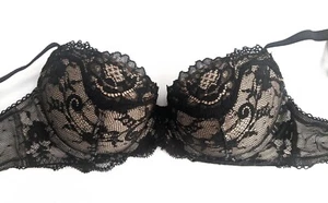 Victoria's Secret Black Lace Diamante Bra,Size 32C ,Brand New Without Tags - Picture 1 of 7