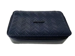 Missoni x Delta Limited Edition Navy Travel Case Zip Around Iconic Zigzag Design - Picture 1 of 10