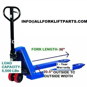 SMALL Pallet Hand Truck SHORT Pallet Jack NARROW WIDTH 20.5X36 Manual Lift MINI - Picture 1 of 1