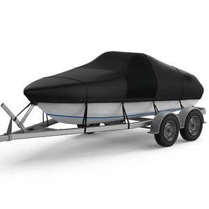 1200D Marine Grade Boat Cover Heavy Duty Waterproof Boat Cover Fit 20-22' V-Hull - Picture 1 of 10