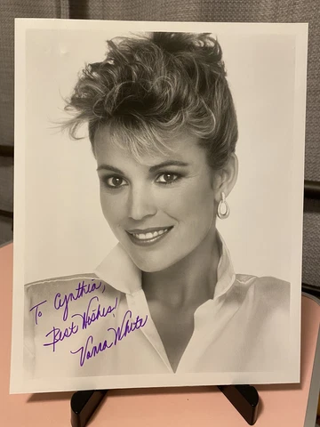 Vanna White Wheel Of Fortune Letter Turner Signed 8x10 Photo Autograph Cover