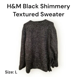 H&M Black Shimmery Textured Sweater - Picture 1 of 9