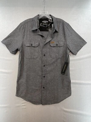 Men’s Elwood Anthony Pappalardo Short Sleeve Button Down, Small, Grey, New - Image 1 of 4
