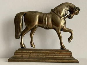 6LB Antique Brass Horse STALLION Door Stop Doorstop - Picture 1 of 7