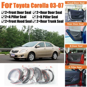 Door Rubber Seal Strips Weather Draft Noise Reduction Kit For Toyota Corolla 03- - Picture 1 of 12