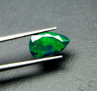 Natural Faceted Black Ethiopian Flashy Green Fire Opal 12x8 MM Pear Cut opal
