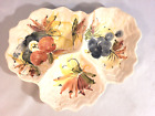 Vintage Divided Serving Dish Italy Ceramic Hand Painted Relish Condiment