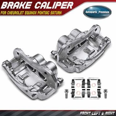 Pair Front Brake Calipers w/ Bracket for Chevrolet Equinox Saturn Pontiac Suzuki - Image 1 of 4