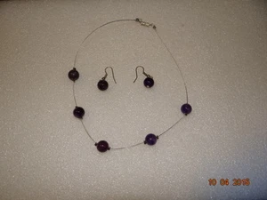set gioielli - viola / marrone / marmo / rosso - Foto 1 di 16