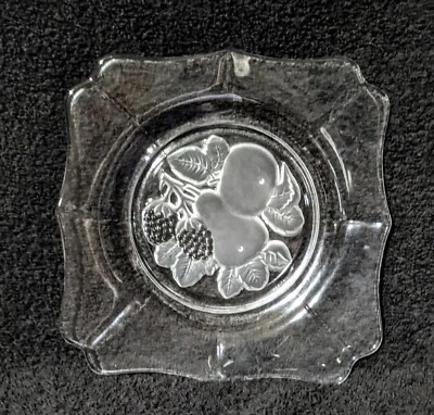 Embossed Fruit Pattern 7" Square Salad Plates  (8 Available) - Image 1 of 4