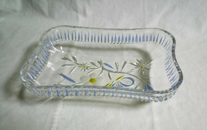 Glas Plätzchen Schale, Bonboniere, unbenutzt
