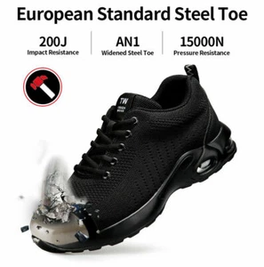 Botas de Entrenador de Seguridad Zapatos Puntera de Acero Gorra Ligeras Hombres Mujeres Tallas Reino Unido - Imagen 1 de 35