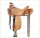 Equistallion Wade Tree Leather Western Horse Saddle Ranch Roper Hard Seat Tack 7