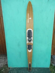 VINTAGE Wooden Single Water Ski Waterski 68" Long Sign SEA GLIDER GEORGE ATHANS - Picture 1 of 4