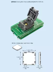 WL-QFN44-U102 0.5mm Pitch 11x11 Width Socket Adapter For Wellon Programmer - Picture 1 of 1