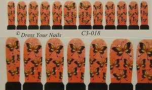 Water Decals - Butterfly Pattern Nail Wrap Sticker Transfer  DIY - C3-018 uk - Picture 1 of 1