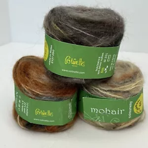 Colinette Mohair Wool Nylon Yarn 3 Skeins Colourway Sahara Chamois Castagne New - Picture 1 of 13