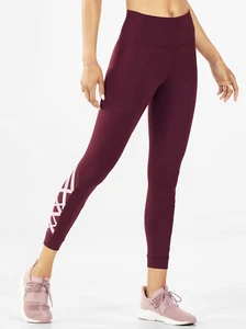 Fabletics Dynamic Size XS High Waisted Leggings Lattice 7/8 Ankle Purple Yoga - Picture 1 of 18
