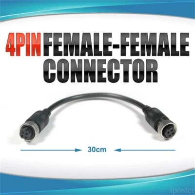 1x 30cm Cable Female To Female Connector Suit 4PIN Reversing Camera Anti-Aging - Image 1 of 4