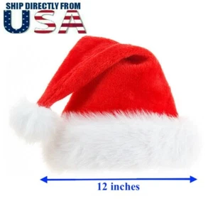 Adult Kids Santa Hat Christmas Cap Costume Party Costume Unisex One Size - Picture 1 of 3