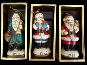 Christmas Eve Collection 1984 5” Memories of Santa Ornaments 1850, 1920, 1925 - Picture 1 of 2