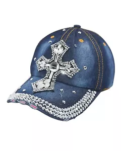 Popfizzy Cappello a Croce, Cappelli con Strass per Donna, Bling Bling Baseball Abbagliato... - Foto 1 di 8