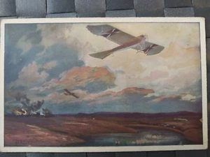 Künstler-Ansichtskarte 1917Hans Rudolf Schulze: Militärtaube auf Erkundungsflug  - Bild 1 von 2