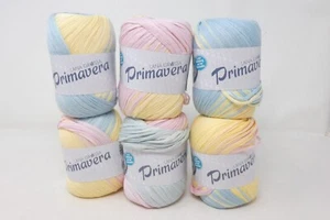 LANA GROSSA PRIMAVERA Yarn 100 % Cotton COLOR 108 LOT 211 Lot of 6 Skeins NEW - Picture 1 of 8
