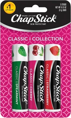 Juego de cuidado labial ChapStick, 0,15 onzas (paquete de 3), cereza, fresa, menta verde  Foto 1 de 4