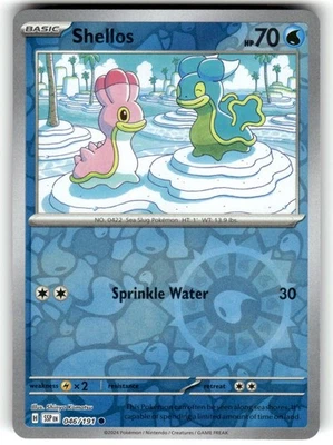 Pokemon SV08 Surging Sparks Shellos 046/191 Reverse Holo - Image 1 of 4