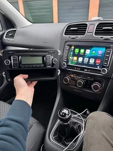 Autoradio Carplay for Volkswagen 5/6 Seat Skoda Gps Bluetooth Estéreo FM - Picture 1 of 9