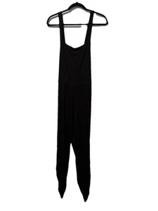 Michael Lauren Overalls Womens Medium Black Jumpsuit Relaxed Travel Stretch - Picture 1 of 7