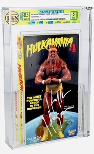 Hulk Hogan Signed Hulkamania 4 Sealed VHS Cassette Tape IGS Slabbed 8.5 / 8.0 - Picture 1 of 5