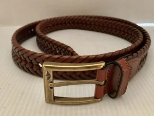 Cinturón de cuero trenzado Dockers para hombre XL 42-44 marrón - Imagen 1 de 6