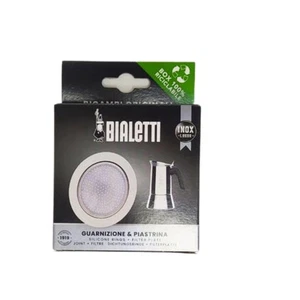 Bialetti 10 Cup Coffee Maker Spare Parts Silicone Gasket Steel Plate Set - Picture 1 of 5