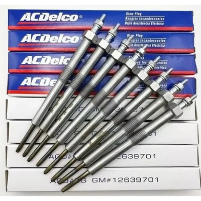 8PCS Genuine 12639701 Glow Plugs For LMM LML LBZ Silverado Sierra Duramax 6.6L Foto 1 de 4