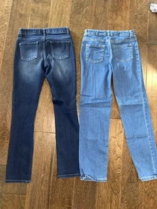 Lot Of 2 Girls Size 12 Jeans Great Condition Cute Stretch SO Cat&jack Brand - Picture 1 of 5