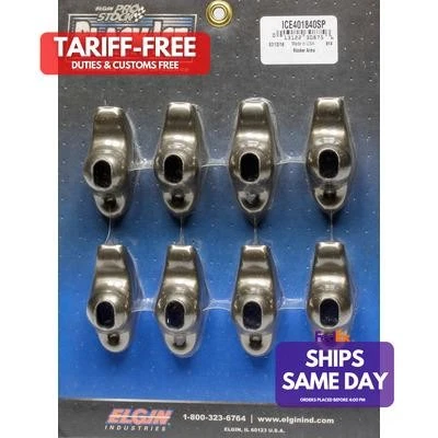 Elgin ICE401840SP, Set of 8 Natural Steel Sbc Rocker Arms (8Pk) 1.6 Ratio 7/16 S - Image 1 of 4