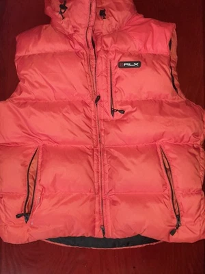 POLO RALPH LAUREN ORANGE RLX DOWN VEST SIZE XL - Image 1 of 4