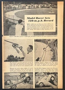 “Model Racer Sets 128mph Record” 1948 article Dooling Challenger +Tether Ram Jet - Picture 1 of 1