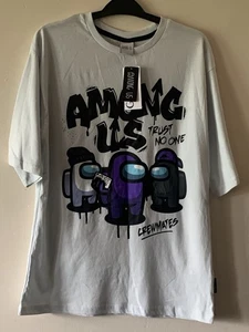 Boys T-Shirt Top Age 13-14 Years Pale Blue ‘Among us’ George - Picture 1 of 5