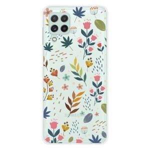 Coque en silicone imprimée compatible Samsung Galaxy A22 4G Fleurs colorées - Photo 1 sur 6